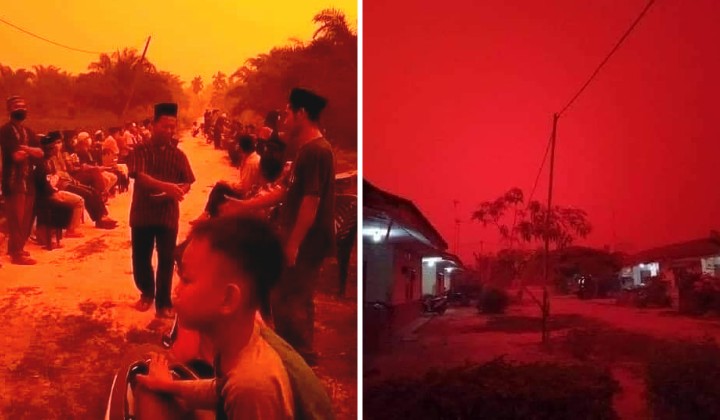 fleksibel Stjerne Har det dårligt Haze: Indonesian sky turns BLOOD RED, here's why | TRP