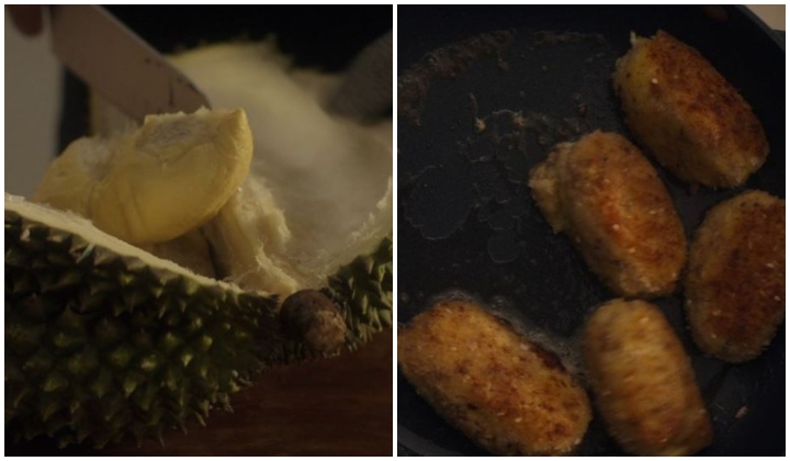 durian goreng sebagai sarapan dalam filem 'The Man From Toronto'