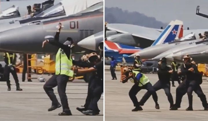 [Watch] TUDM Aircraft Marshaller brightens everyone’s day with hilarious dance moves