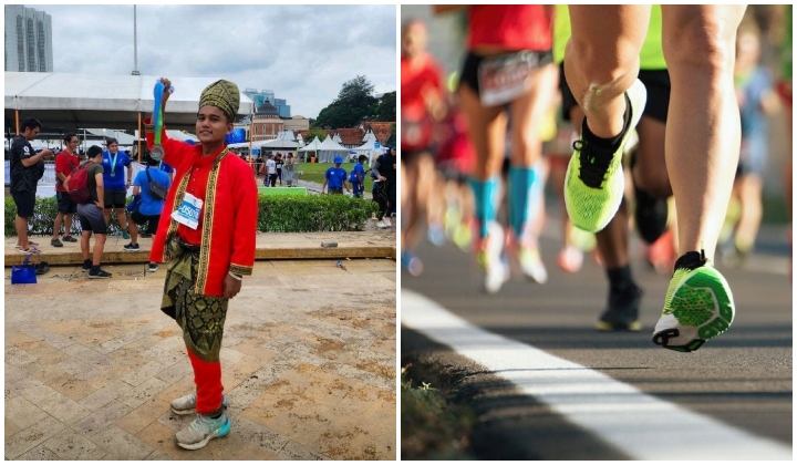 Pemuda Lari 42KM Berbaju Melayu, Sampin & Tanjak Buat Ramai Kagum. Power Betul!