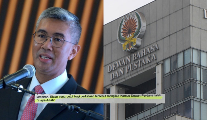 DBP Tegur Tengku Zafrul Tentang Kesalahan Ejaan 'insya-Allah' Lepas Terima Aduan